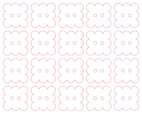 Cloudy 2x2 with 2 holes at .25" - 20up