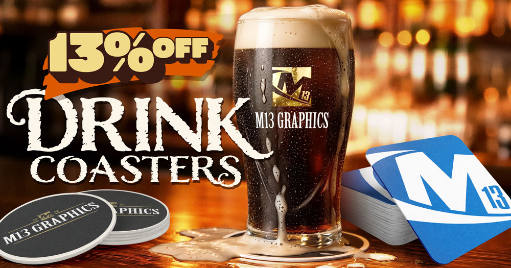 13% Off Drink Coasters